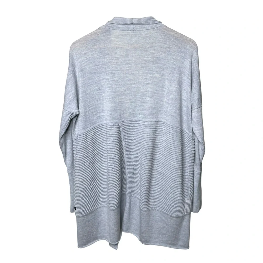 Lululemon Sit In Lotus Wrap II Cardigan Merino‎ Wool Heathered Chambray